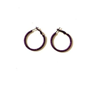 Purple hoop earrings